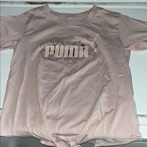 Puma Light Pink Logo Tee LAST CHANCE
